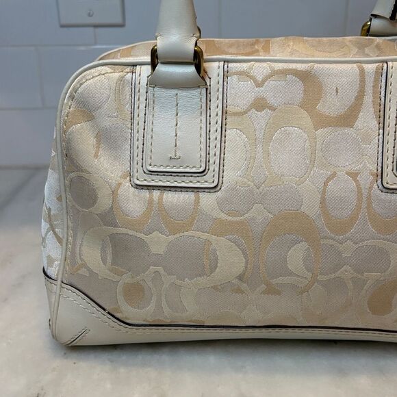 Coach Bag Purse Handbag Optic C Signature Logo Double Handle Doctor Satchel - Picture 5 of 16